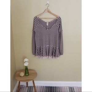 Free People Distressed Hem Top